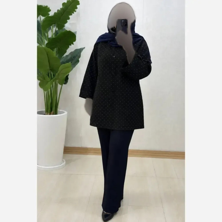شومیز نگین دار سایز بزرگ جنس پری