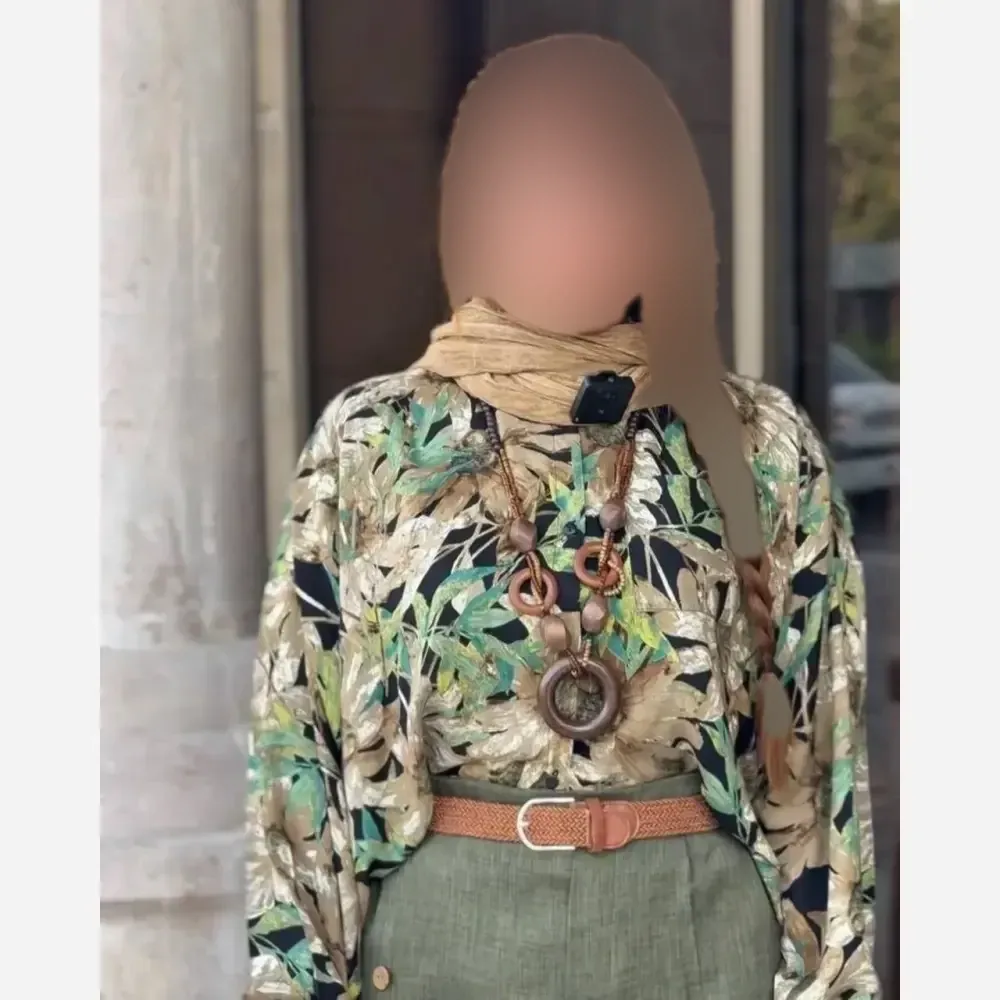 ست ست شومیز بوگاتی و شلوار شانتون زنانه رنگ سرمه ای و سبز سایز 38 تا 48