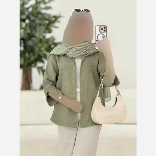 شومیز زنانه تابستونی جنس شانتون آستین بلند