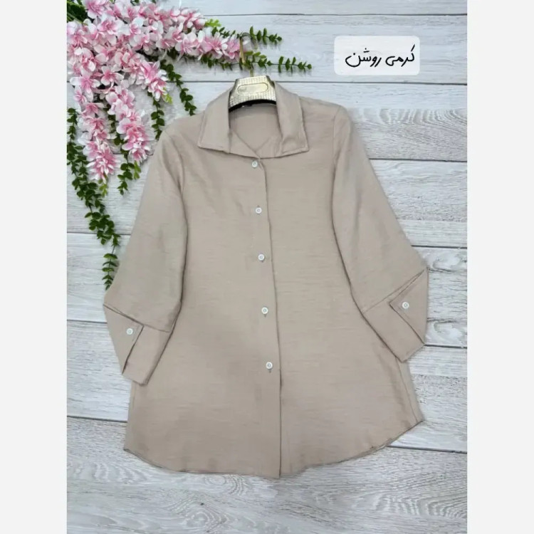 شومیز زنانه تابستونی جنس شانتون آستین بلند