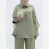 ست شومیز و شلوار زنانه رستا جنس پری رنگبندی متنوع سایز 1 و 2