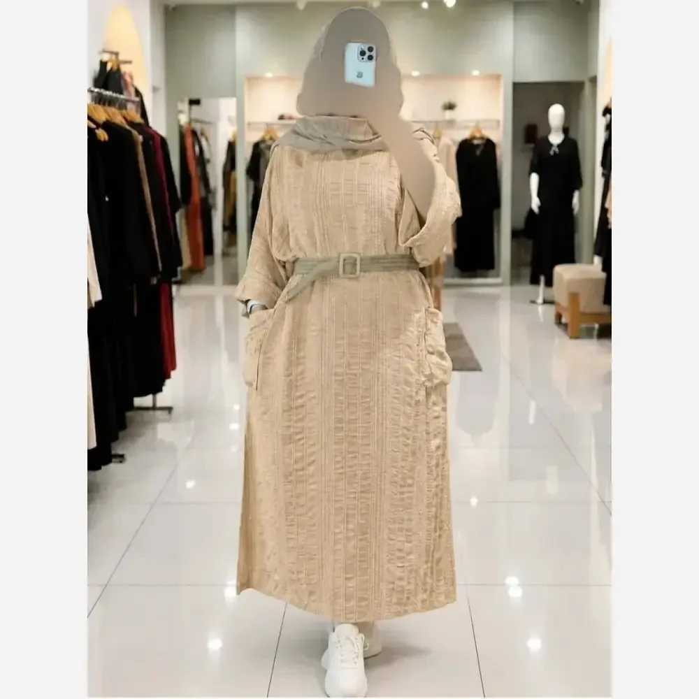 کفتان کوک دوزی زنانه مدل تیارا فری سایز رنگ مشکی سبز نسکافه ای سفید
