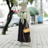 ست شومیز گره ای و سارافون شانتون نازنین فری سایز