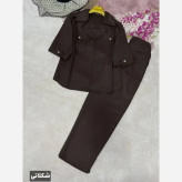 ست اسپرت زنانه لنینت مدل شاواز رنگ مشکی شکلاتی سبز سایز فری 38 تا 46