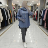 شومیز مانتویی نگینی جنس شانتون