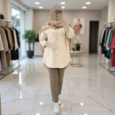 شومیز مانتویی نگینی جنس شانتون