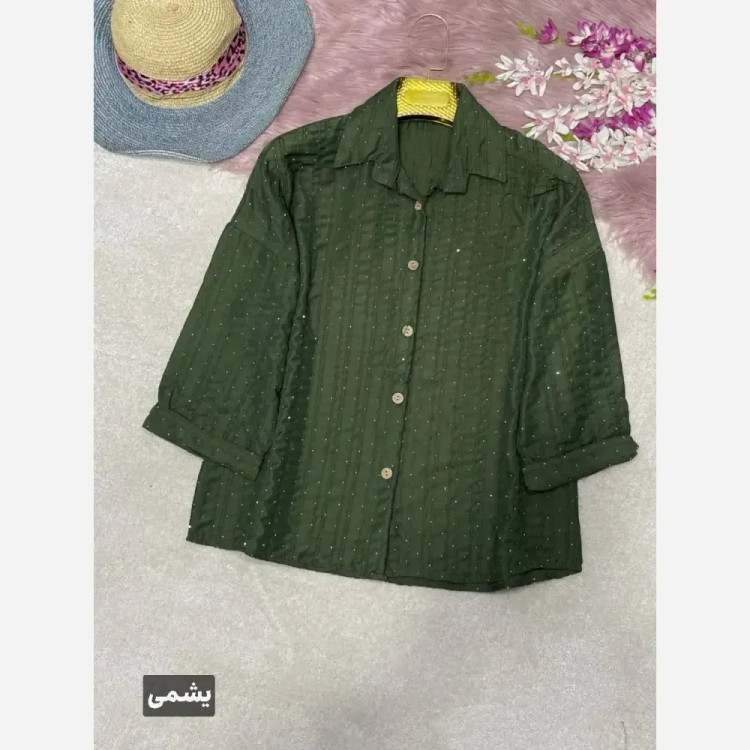 شومیز مراکشی شانتون کوک دوزی فول نگین سایز فری 38 تا 46