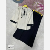 ست شومیز دامن لنین و شانتون زنانه فری سایز