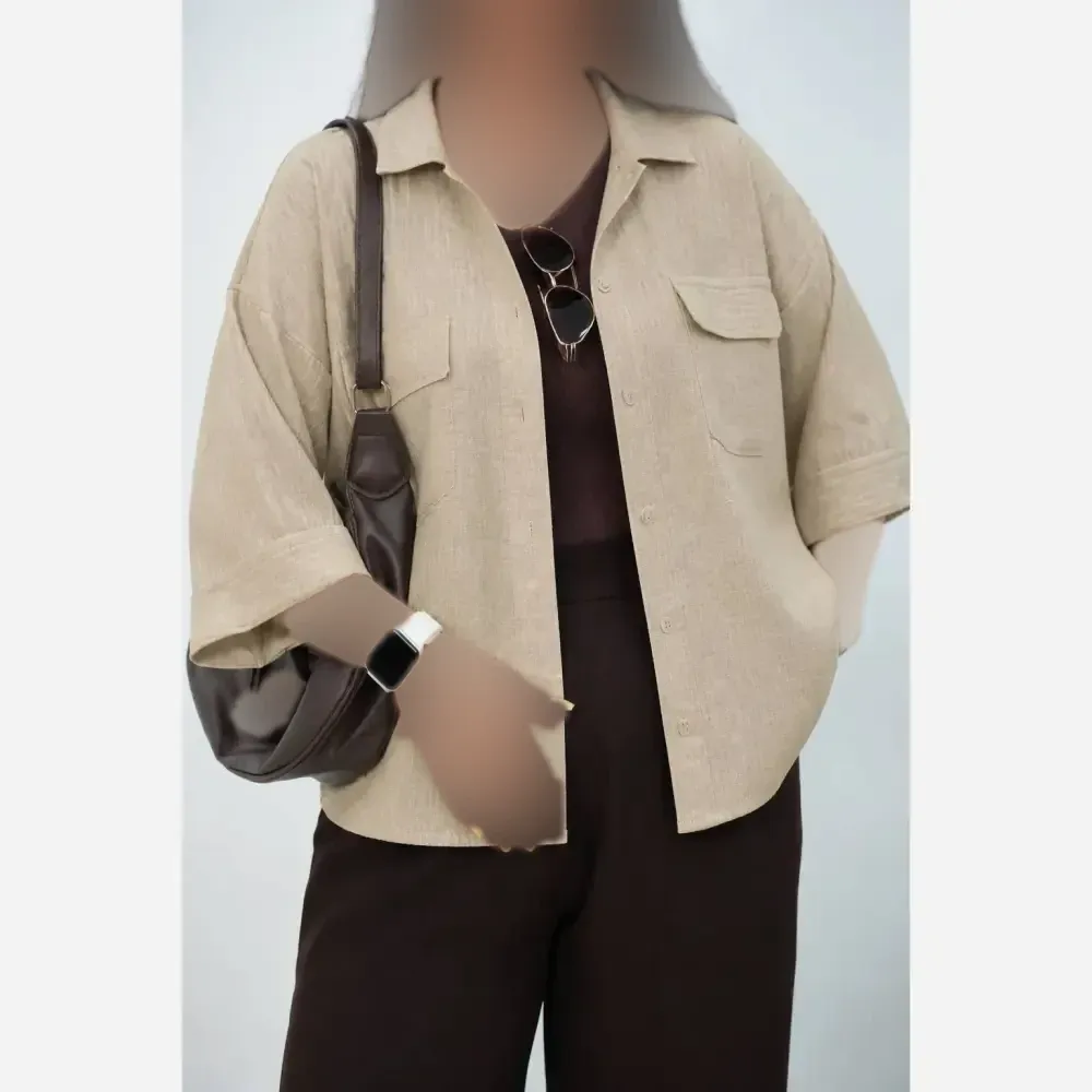 شومیز عروسکی یگانه جنس شانتون فری سایز