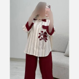 ست شومیز لنین بیسکویتی و شلوار شانتون نوگل سایز 38 تا 46