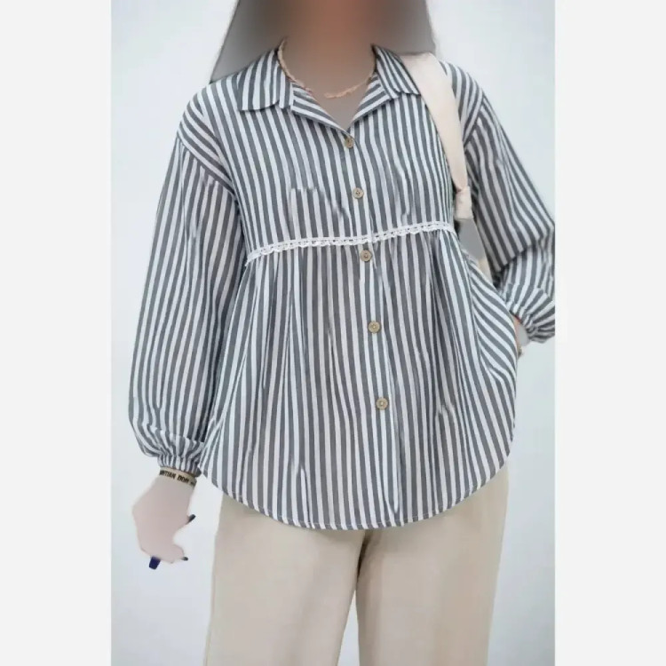 شومیز عروسکی آرتمیس جنس لنین پنبه فری سایز