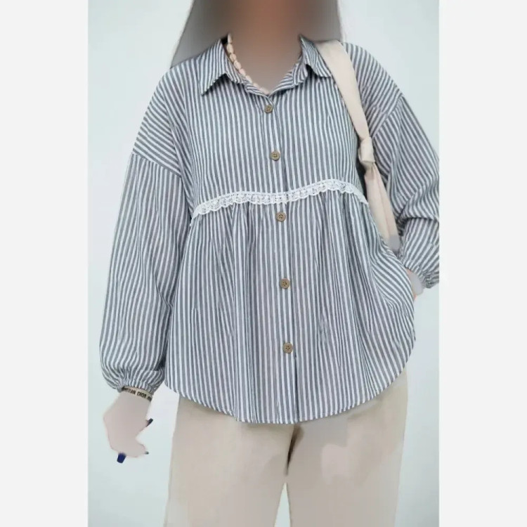 شومیز عروسکی آرتمیس جنس لنین پنبه فری سایز