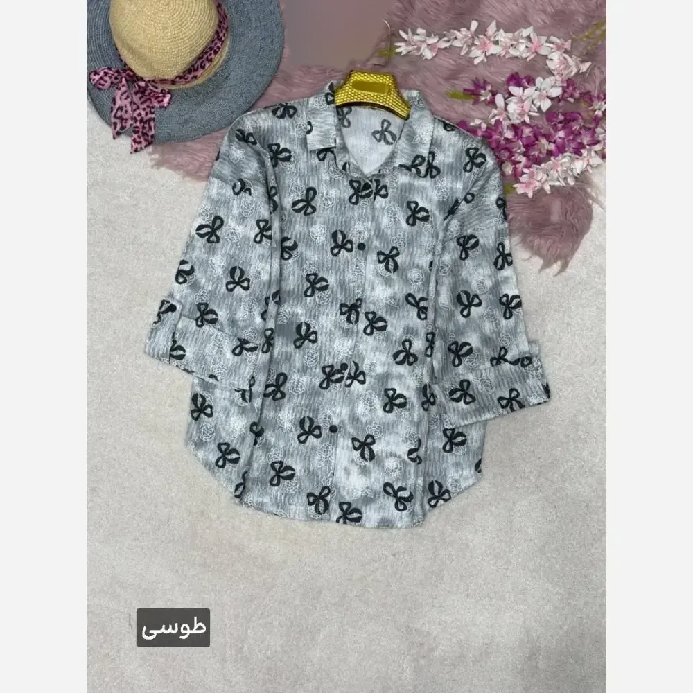 شومیز نگینی زنانه مدل هانده جنس ایوا کاملس فری سایز
