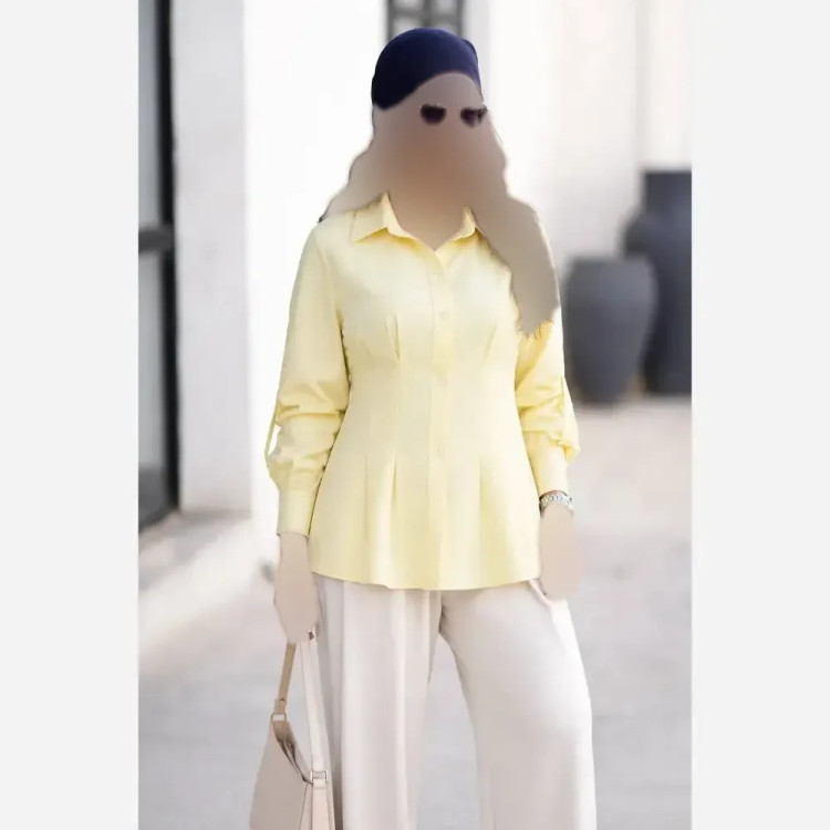 شومیز راه راه لنین نگین کوبی شده گیسا فری سایز