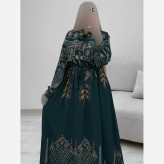 پیراهن ساحلی سنتی فلور نخ فری سایز 38 تا 46