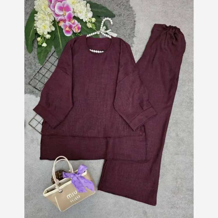 ست شومیز و شلوار زنانه جنس شانتون طرح کاشی سایز فری 38 تا 48