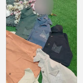 شومیز جیب نگین کتان جنس کتان اعلا وارداتی فری سایز 38 تا 46