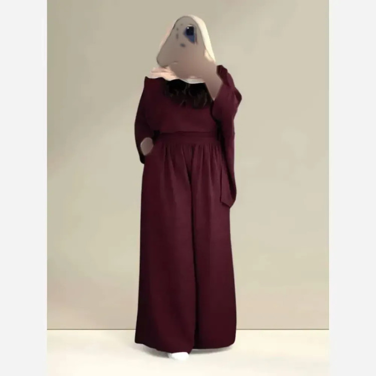 ست شومیز و شلوار زنانه جنس شانتون طرح کاشی سایز فری 38 تا 48