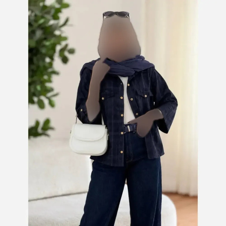 شومیز کوک دوزی پرنیا فری سایز 38 تا 46