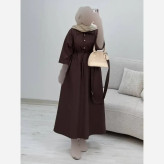 پیراهن لنین زنانه مدل سالومه سایز فری 38 تا 46