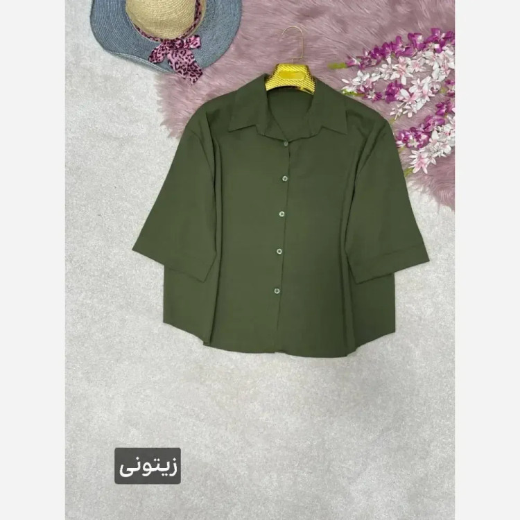 شومیز پاستیلی وانیا جنس پری خنک و سبک سایز فری 38 تا 48