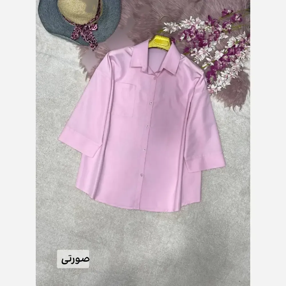 شومیزتک جیب ترمه جنس پری درجه یک خنک و سبک فری سایز