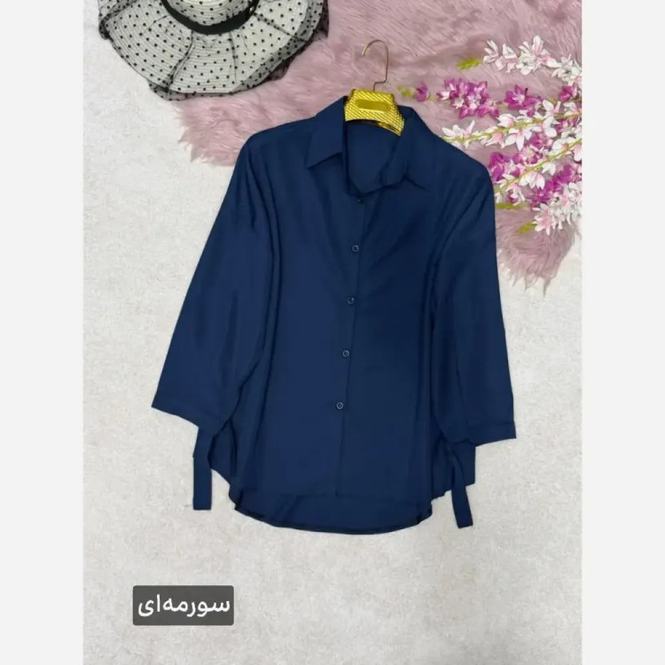 شومیز گره ای زنانه جنس پری خنک و سبک سایز فری 38 تا 48