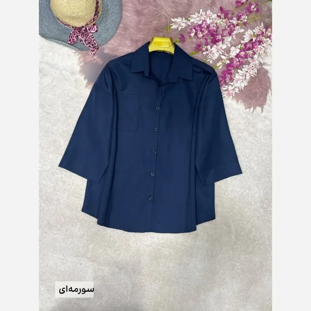 شومیزتک جیب ترمه جنس پری درجه یک خنک و سبک فری سایز