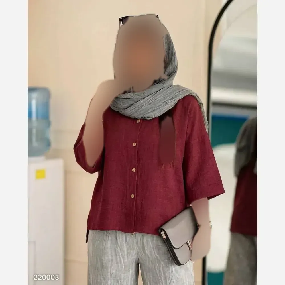 ست شومیز و شلوار زنانه جنس شانتون صوفیا فری سایز