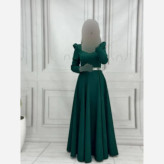 خرید اینترنتی عبای مدل سیمین جنس کرپ مازراتی قد 150 رنگ مشکی و سبز سایز 38 تا 50