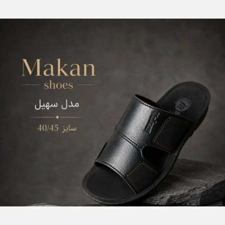 صندل مردانه آرمان زیره پلیمر رنگ مشکی سایز 40 تا 45