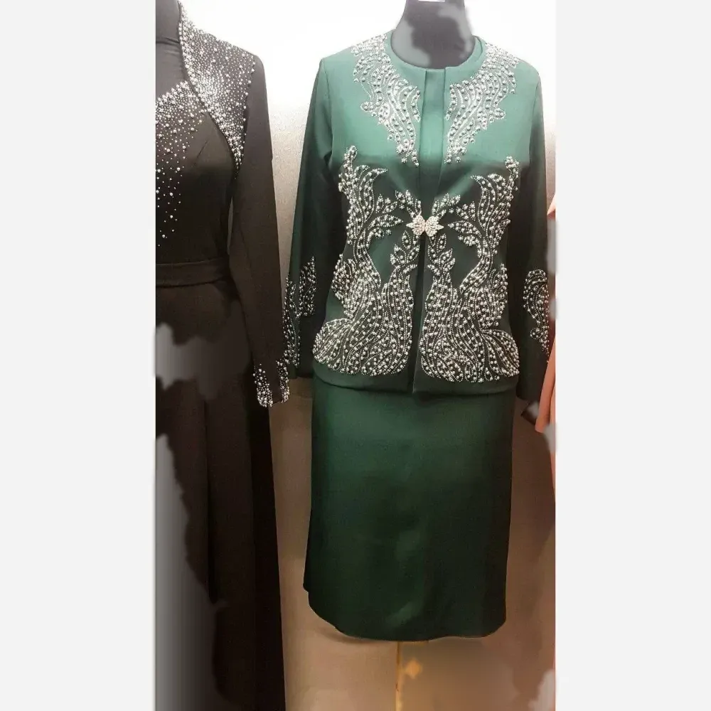 ست سارافون و کت زنانه کرپ مازراتی رنگ بندی متنوع سایز بزرگ