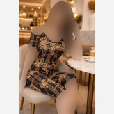 ست تاپ شلوارک زنانه ویسکوز فلامنت فول کش رنگ طلایی فری سایز