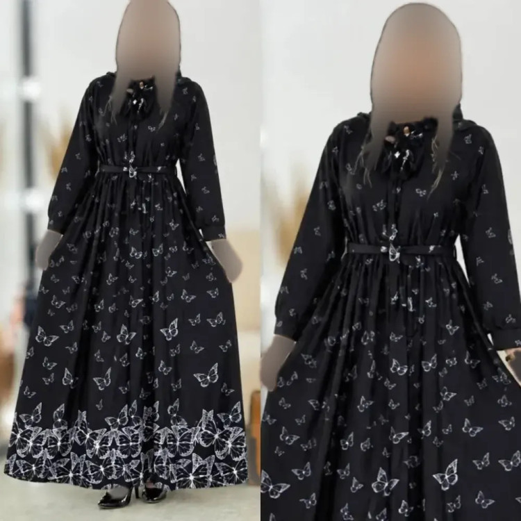 پیراهن زنانه شکیرا جنس بوگاتی سایز فری 36 تا 46