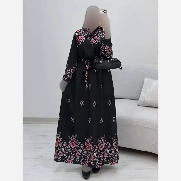 پیراهن ساحلی رز کرپ بوگاتی درجه یک فری سایز