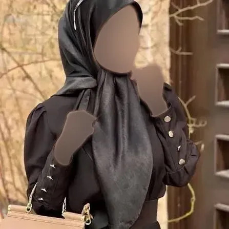 روسری ساتن ترک مشکی ضخیم ابعاد 100 در 100 مجلسی