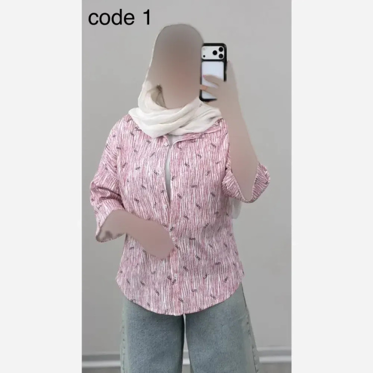 شومیز میونا جنس ینزی نگین دار طرح میو فری سایز 36 تا 46