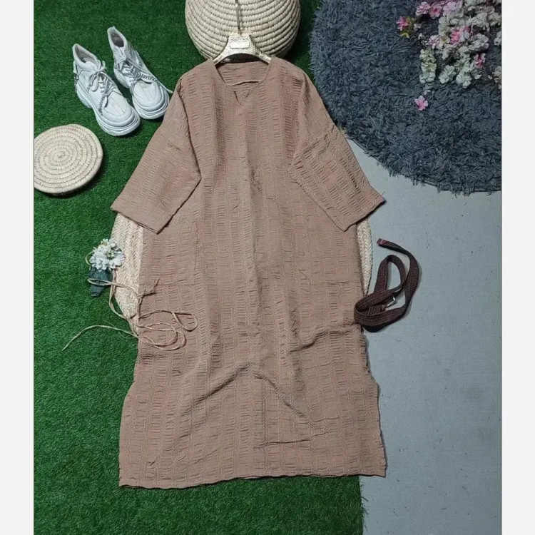 کفتان تبسم کوک دوزی اصل سایز 38 تا 46 فری کرم روشن و تیره