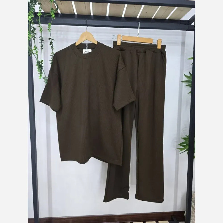 ست یقه گرد مردانه آرسام جنس فتیله ای کبریتی درجه یک فری سایز