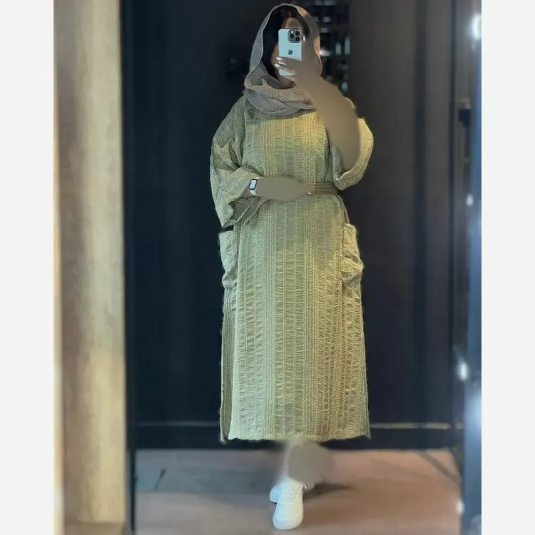 کفتان تبسم کوک دوزی اصل سایز 38 تا 46 فری کرم روشن و تیره