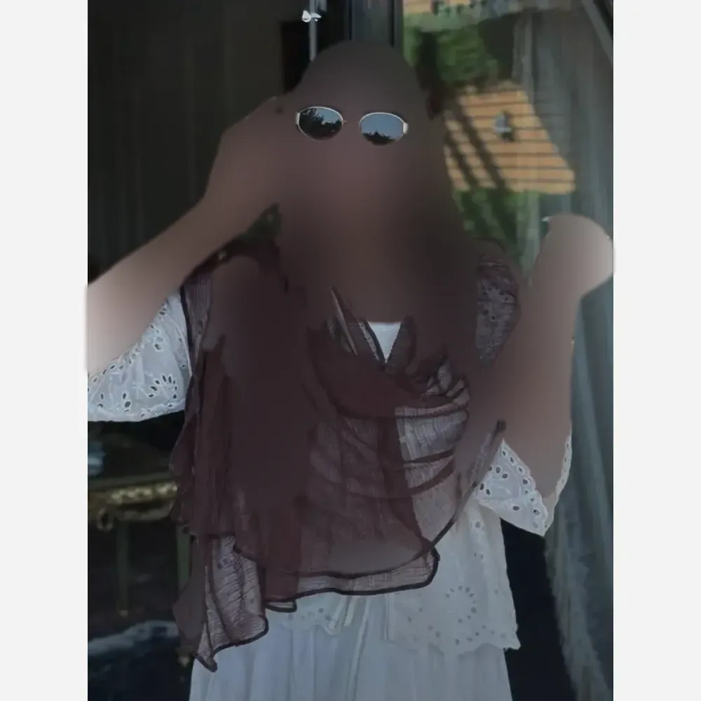 شال ساده دور گان تور دانتل ابعاد 70 در 180 سانتی متر