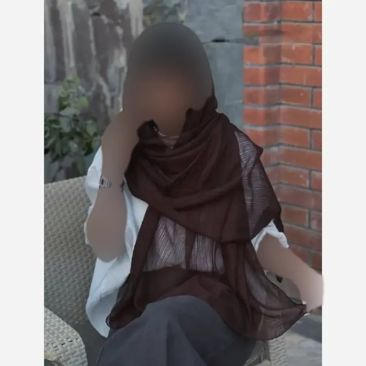 شال ساده دور گان تور دانتل ابعاد 70 در 180 سانتی متر