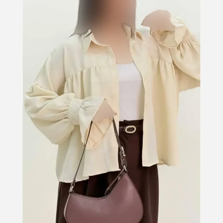 شومیز باکسی چینه پنبه سوپر ابرو بادی فری سایز