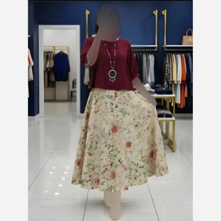 ست سارافن و شومیز یکتا شومیز شانتون سارافن حریر فری سایز 38 تا 46