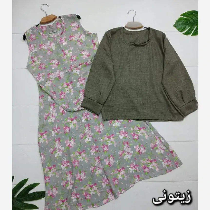 ست سارافن و شومیز یکتا شومیز شانتون سارافن حریر فری سایز 38 تا 46