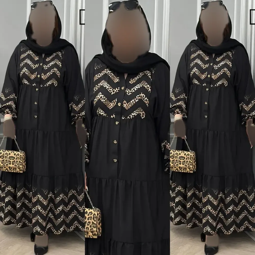 پیراهن آرتور جنس بوگاتی مشکی فری سایز