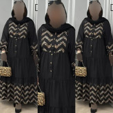 پیراهن آرتور جنس بوگاتی مشکی فری سایز