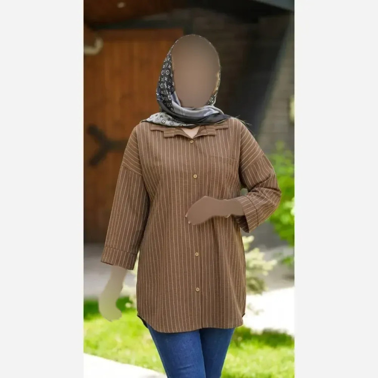 شومیز مانتویی مراکشی دیپلمات درجه یک فری سایز 38 تا 50