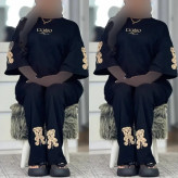 ست کاستر زنانه جنس اسپان گلکسی رنگ مشکی سایز فری 38 تا 46