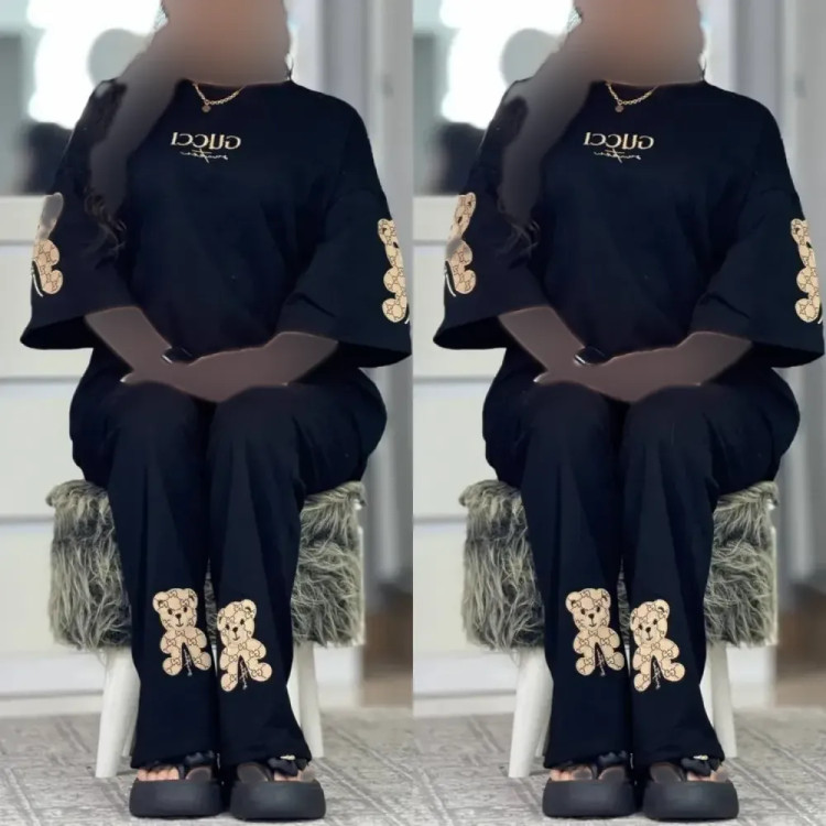ست کاستر زنانه جنس اسپان گلکسی رنگ مشکی سایز فری 38 تا 46